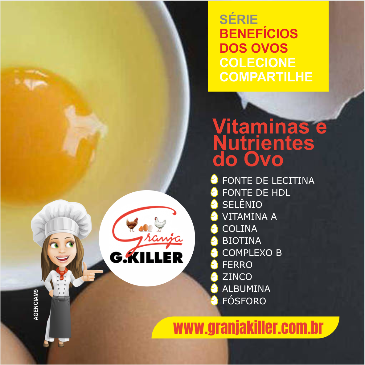 Fontes de Nutrientes e Vitaminas do Ovo